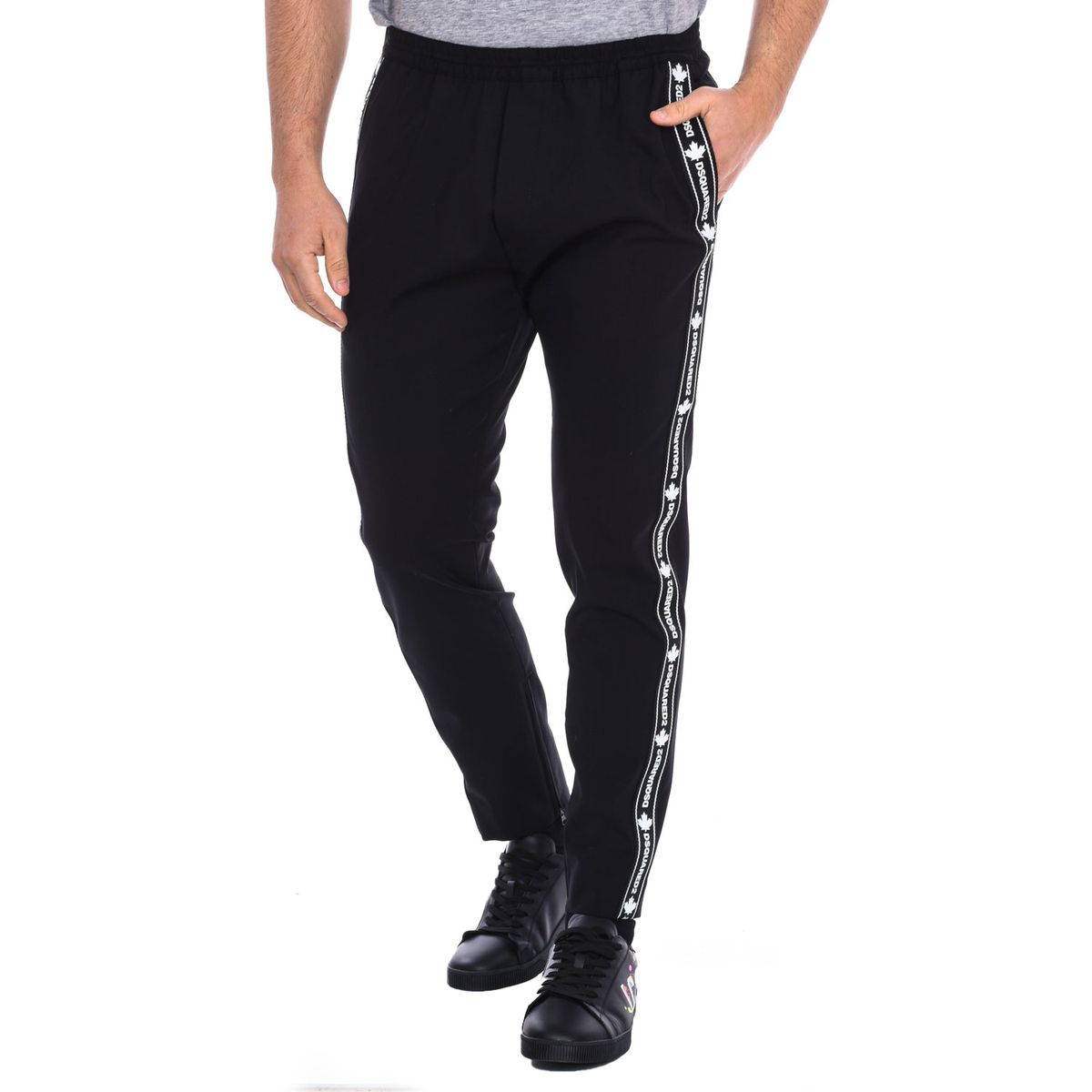 Schmale Loungehose aus Wollmischung