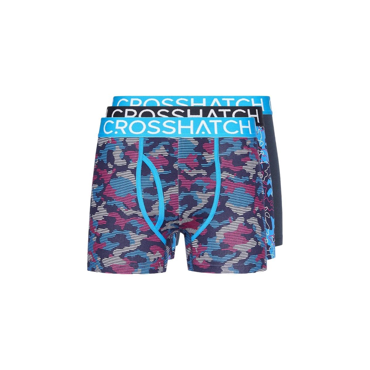Herren gemusterte Stretch-Boxershorts 3er-Pack
