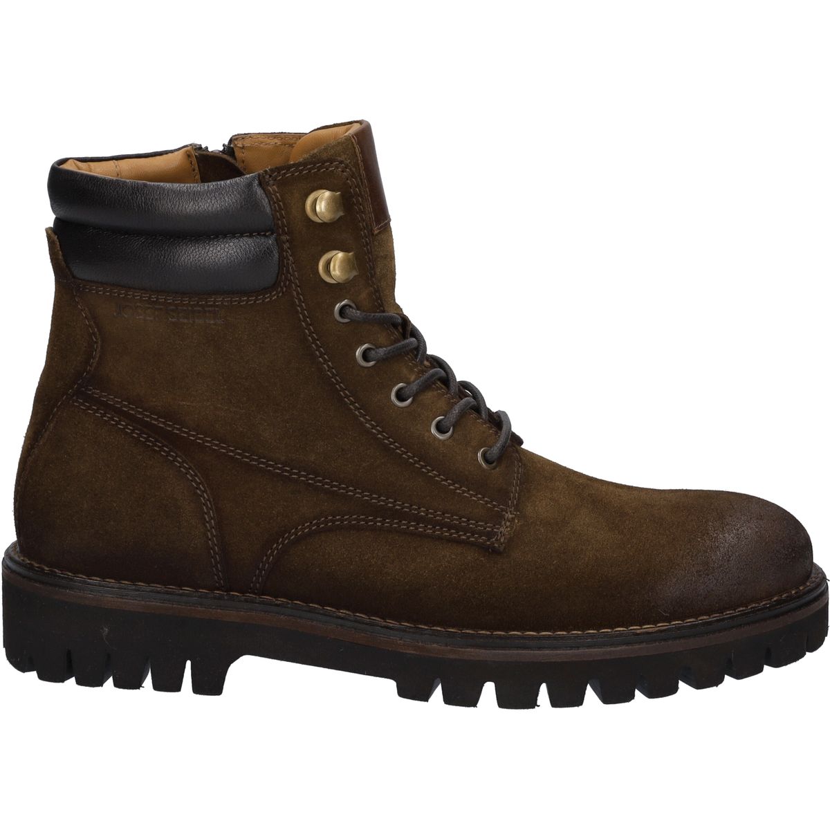 Robuste Veloursleder-Schnürstiefeletten
