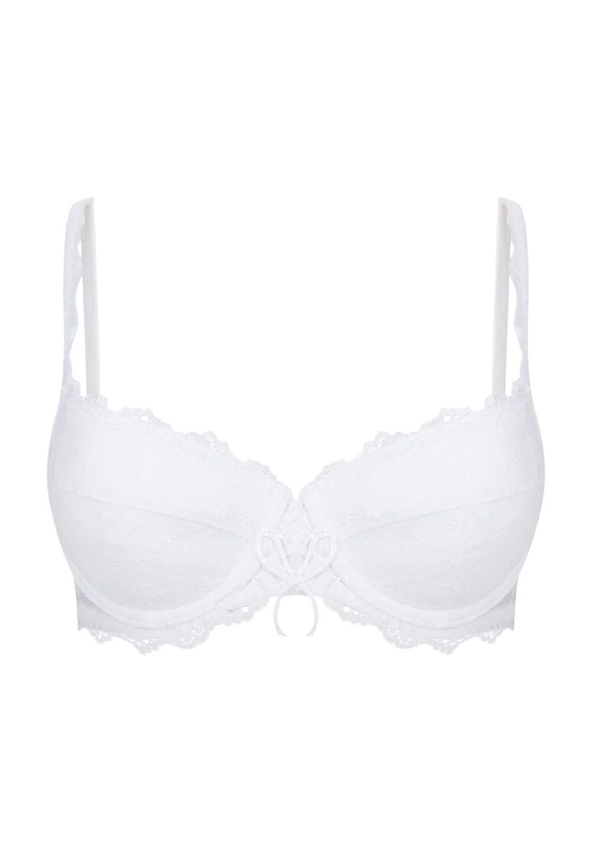 Weißer Push-Up-BH mit Spitze