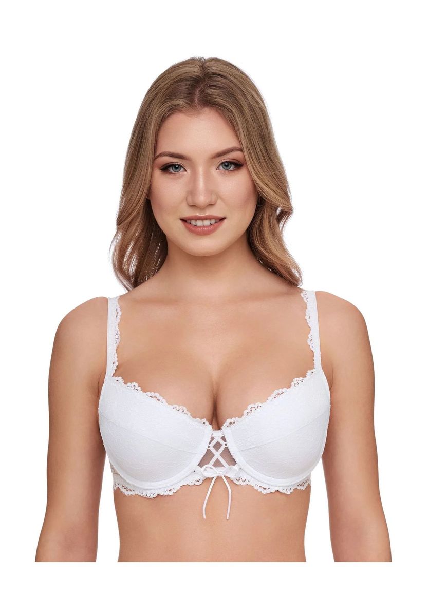 Weißer Push-Up-BH mit Spitze