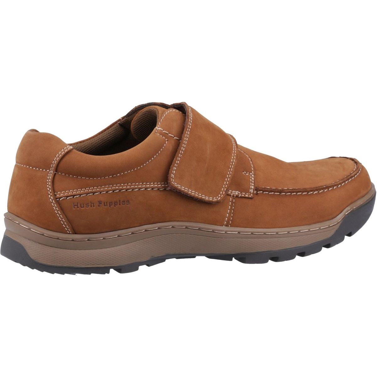 Robuste Nubukleder-Slipper mit Klettverschluss