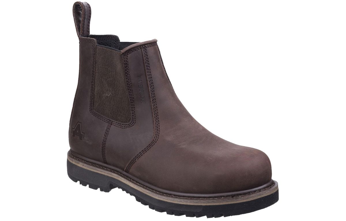 Wasserdichte Chelsea-Sicherheitsstiefel aus Leder