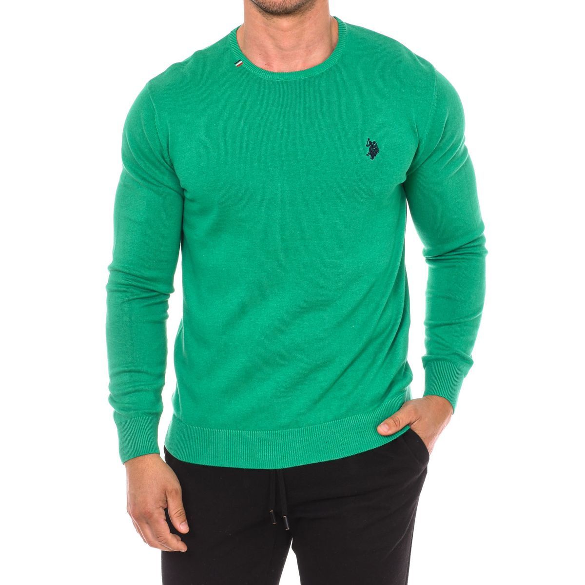 Klassischer Baumwollstrickpullover