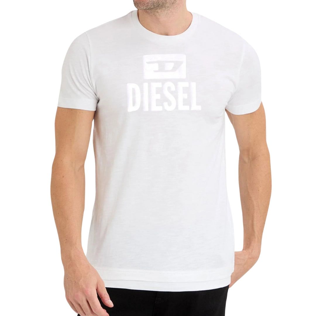 Diesel T-Shirt mit Logo und Rundhalsausschnitt