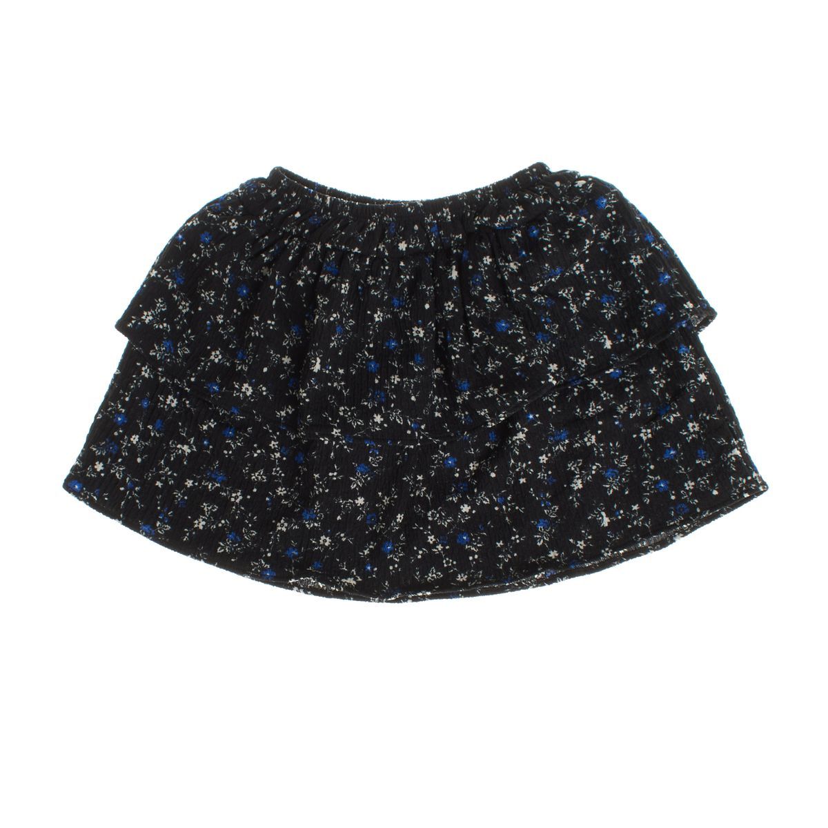 Gestufter Rüschen-Skort mit Blumendruck