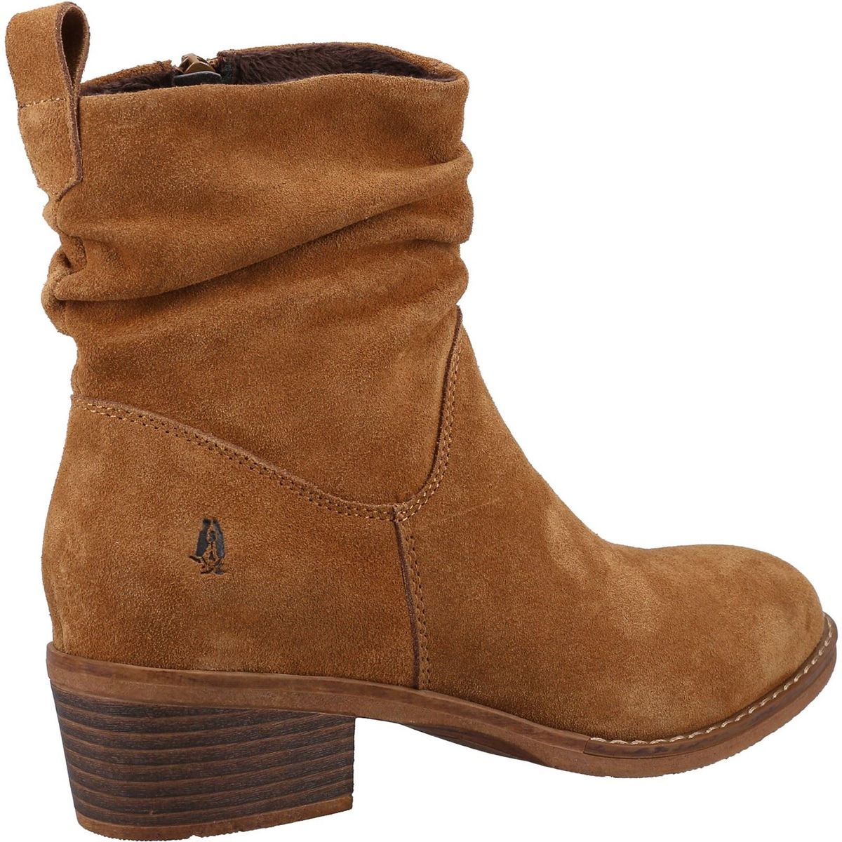Raffstiefelette aus Wildleder