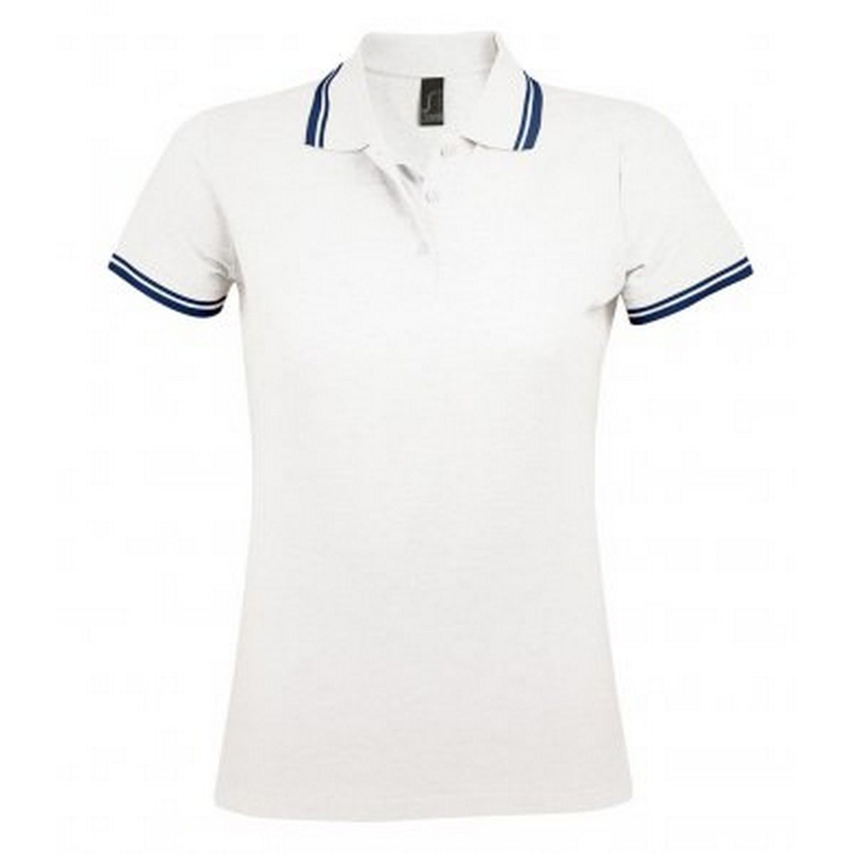 Weißes Damen-Piqué-Poloshirt