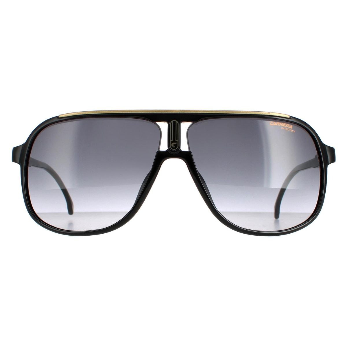 Aviator Sonnenbrille Schwarz Gold Farbverlauf