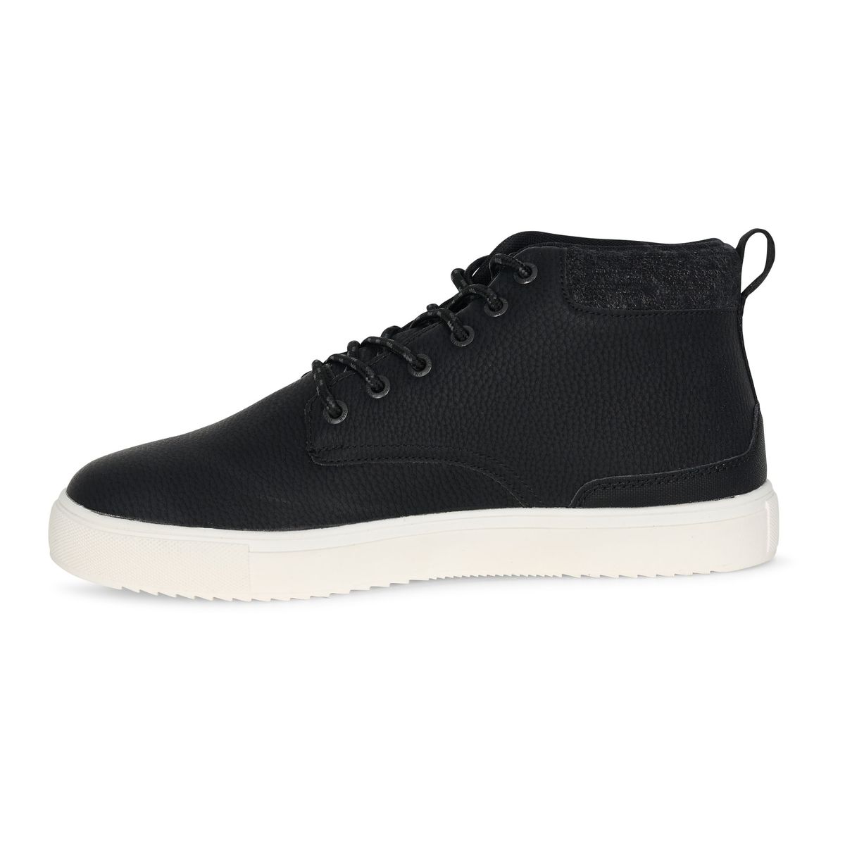 Strukturierte High-Top Sneaker mit Kontrastsohle