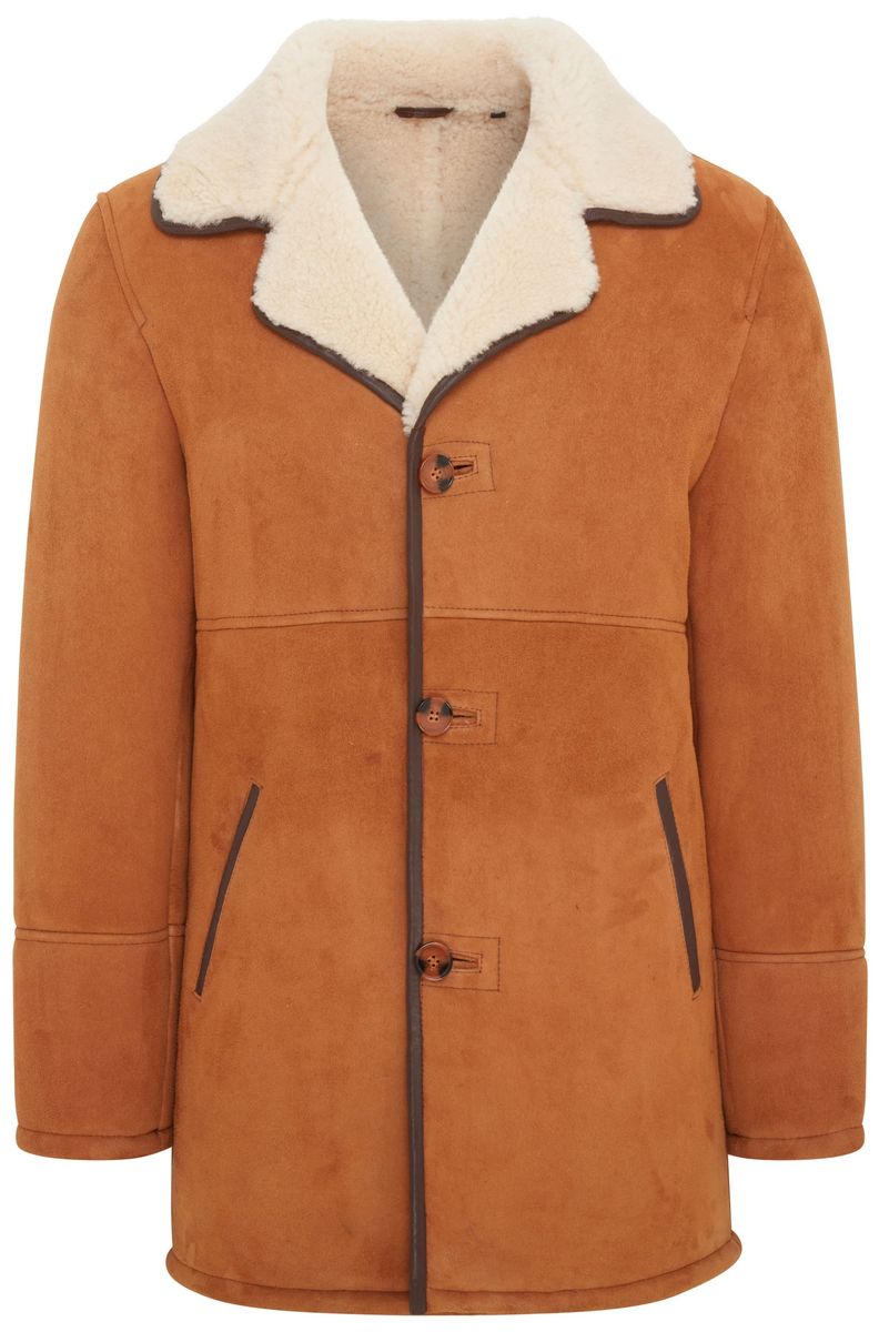 Herren-Automantel aus Shearling-Leder
