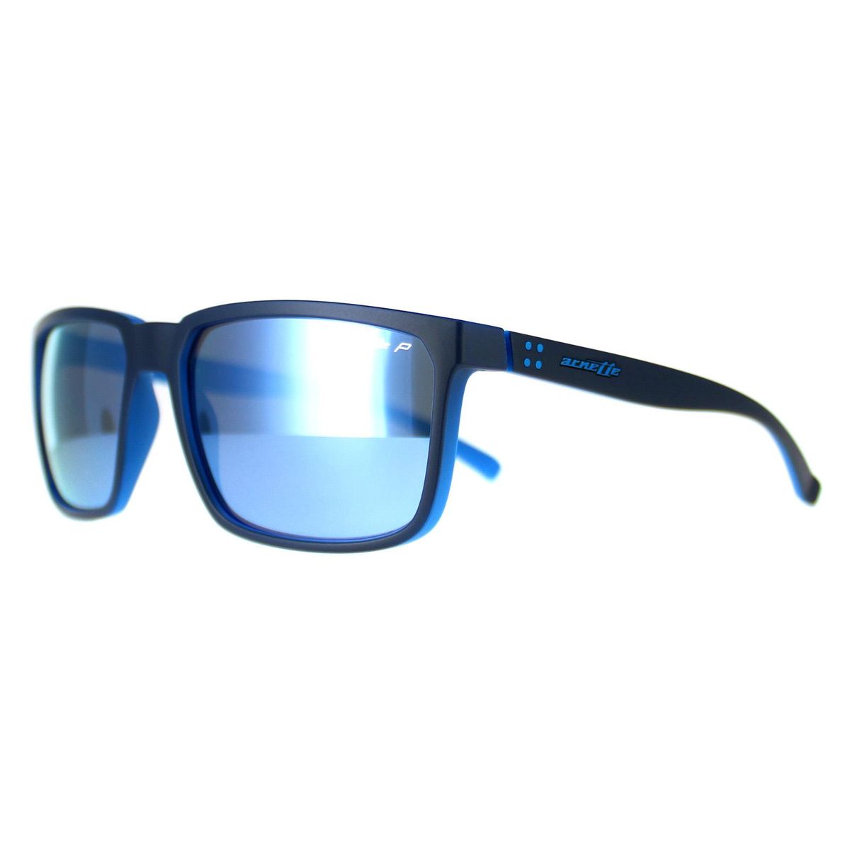 Moderne rechteckige Sonnenbrille mit Verspiegelung