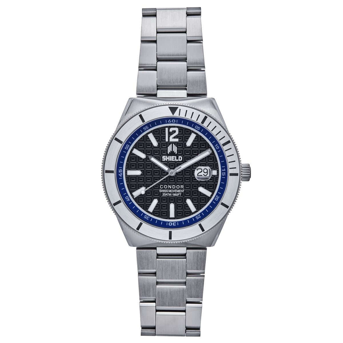 Silberne Edelstahl Taucheruhr