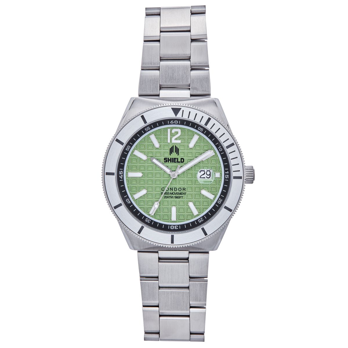 Silberne Edelstahl Taucheruhr