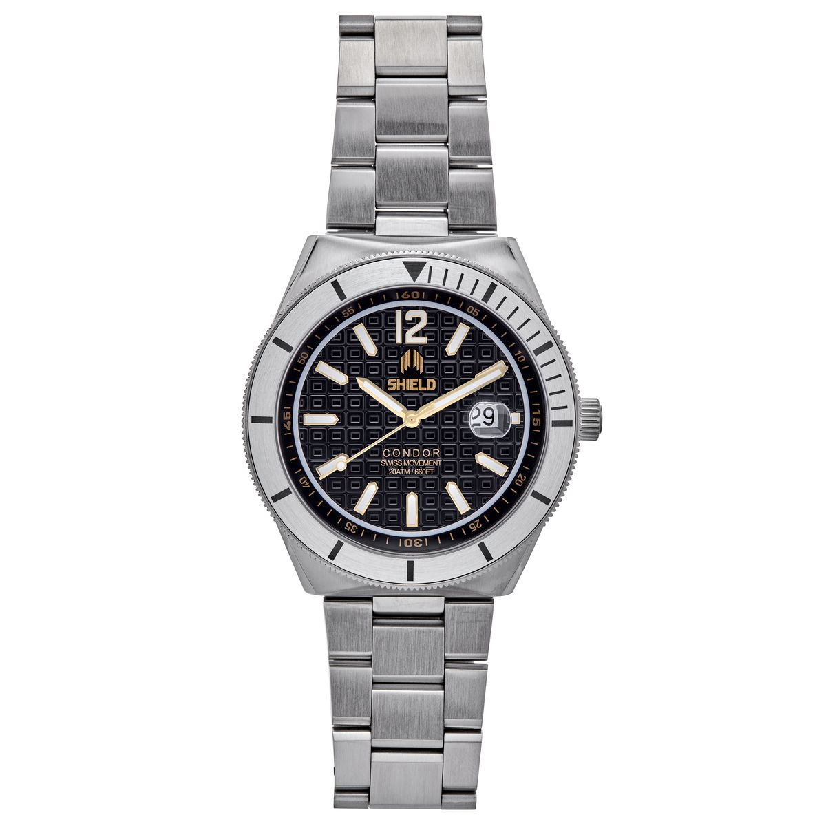 Silberne Edelstahl Taucheruhr