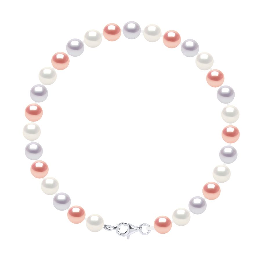 Glänzendes mehrfarbiges Süßwasserperlen-Armband