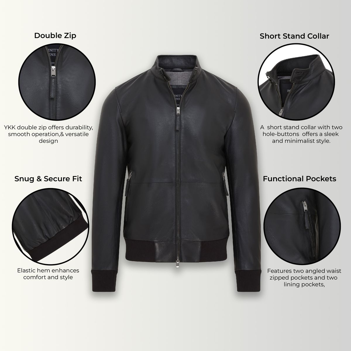 Retro-Bomberjacke aus Nappaleder