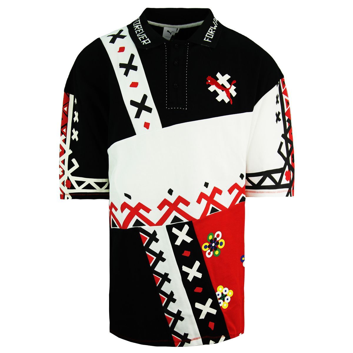 Herren Poloshirt mit Grafikprint, kurze Ärmel