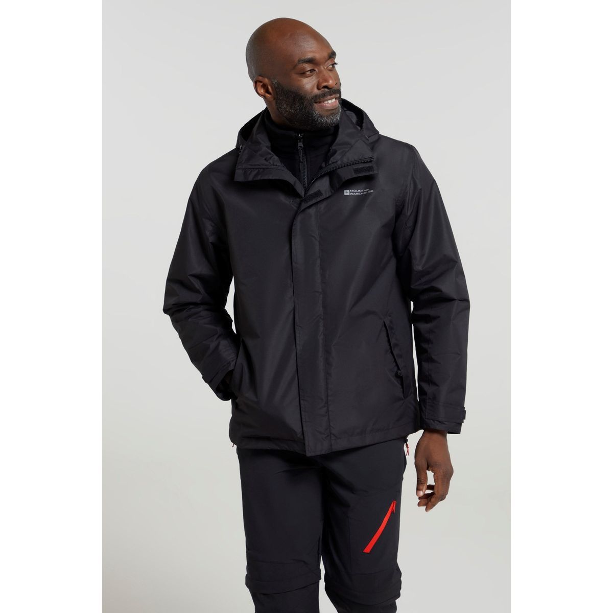 Mountain Warehouse Herren Fell II 3 in 1 Jacke (Schwarz)