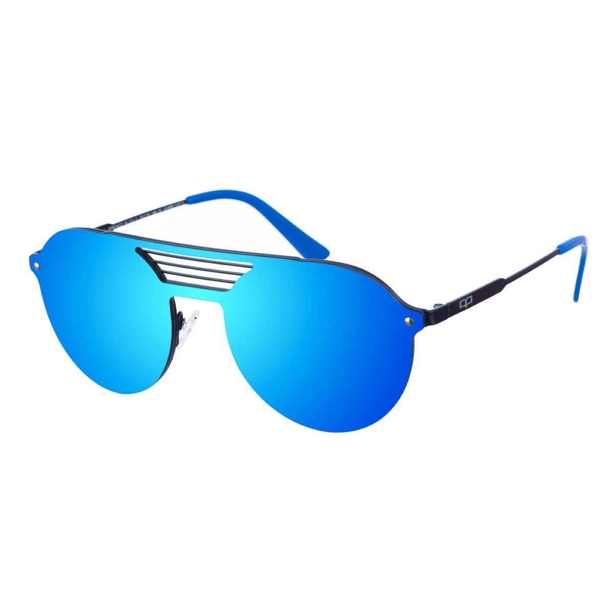 Runde Blaue Verspiegelte Aviator Sonnenbrille