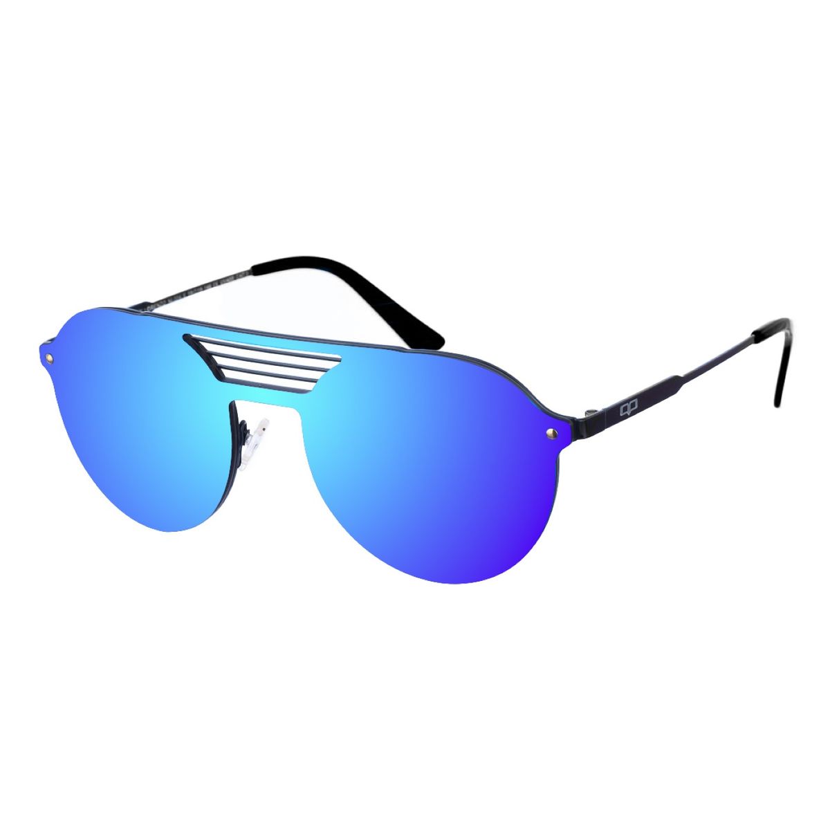 Runde Blaue Verspiegelte Aviator Sonnenbrille