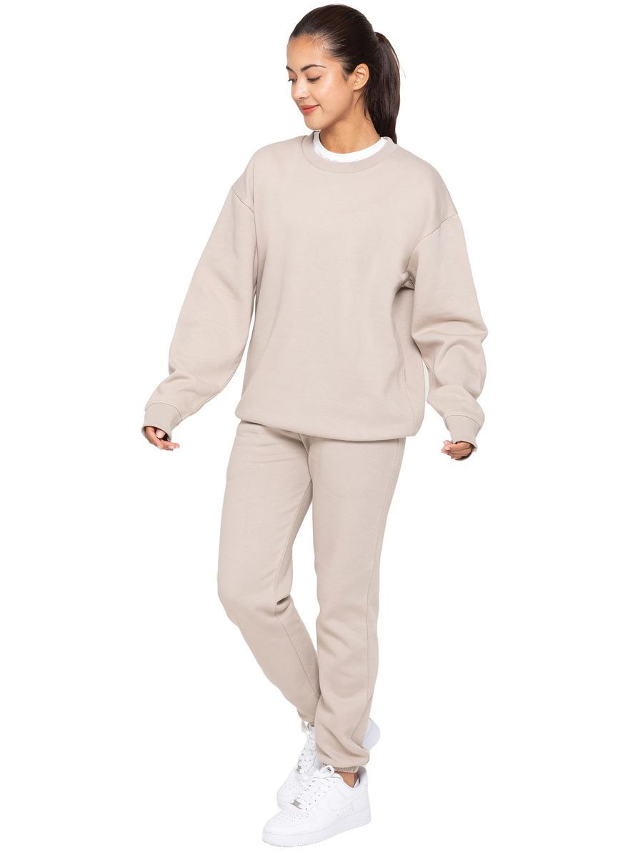 Damen Oversized Sweatshirt Trainingsanzug Set