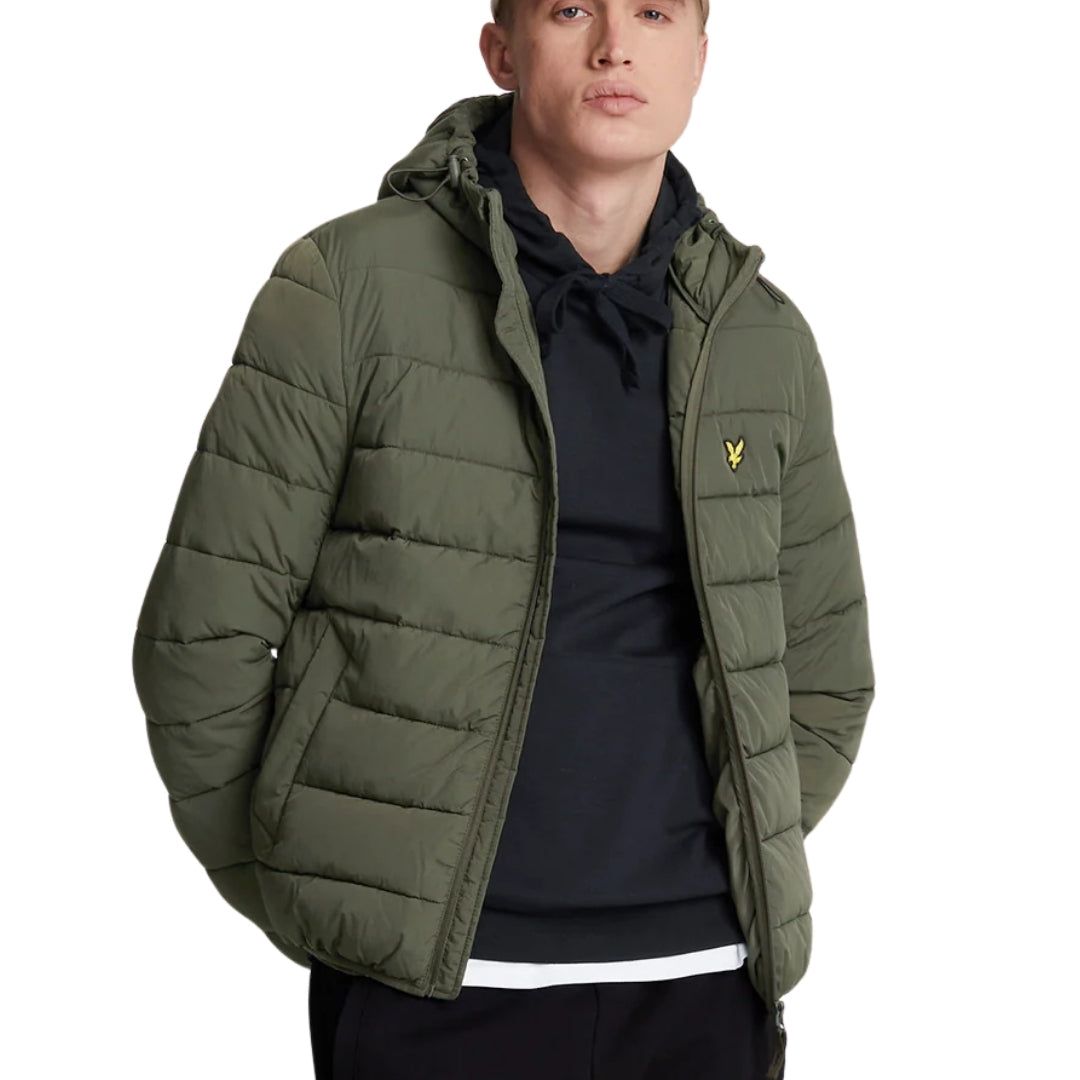 Leichte Gesteppte Kapuzen-Pufferjacke