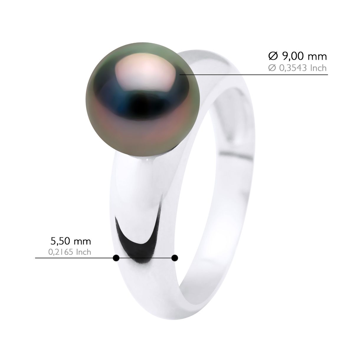 Minimalistischer Solitärring mit Perle