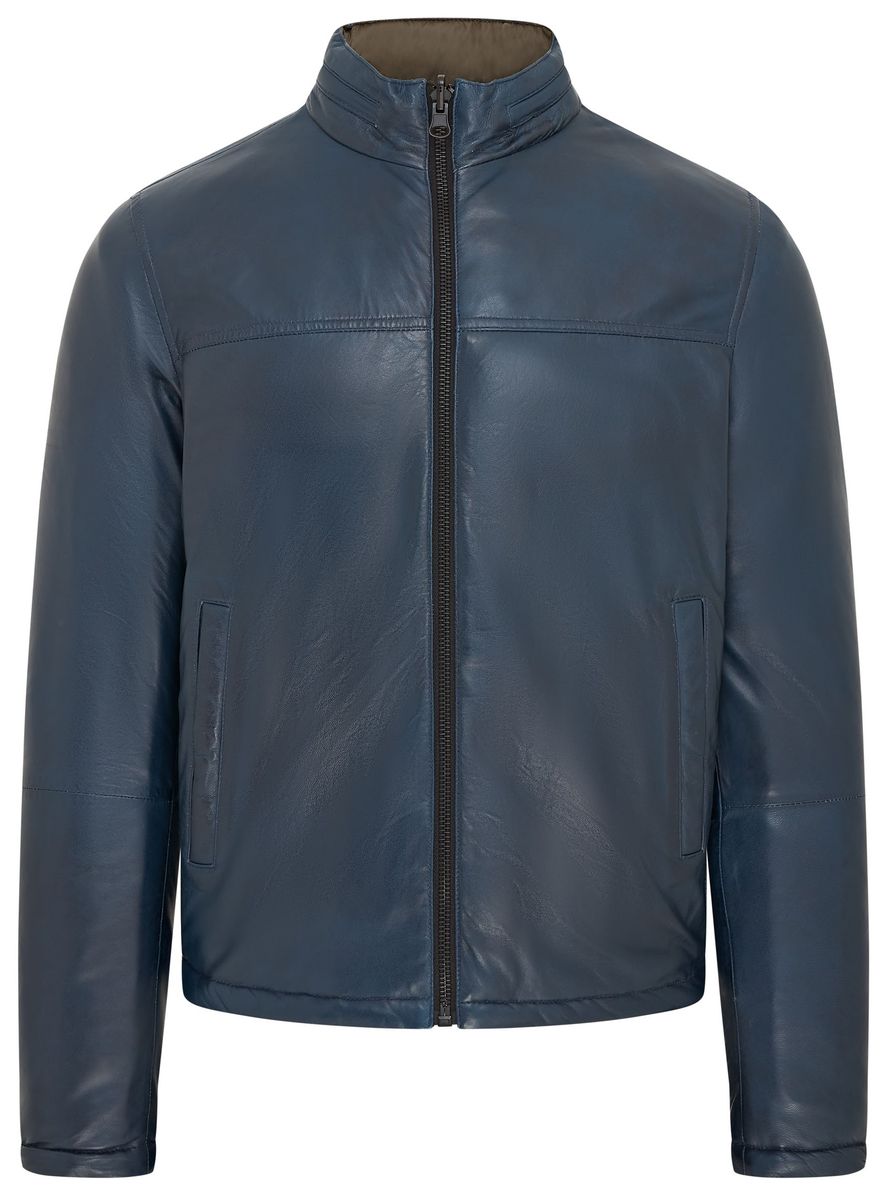 Wende-Bomber-Lederjacke für Herren