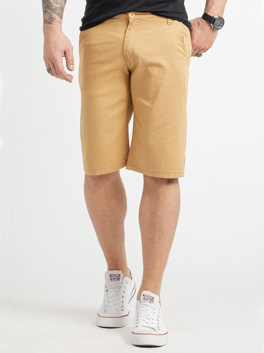 Herren Leinen Bermuda Shorts für Freizeit