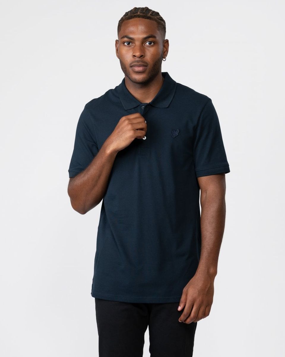 Klassisches einfarbiges Baumwoll-Poloshirt
