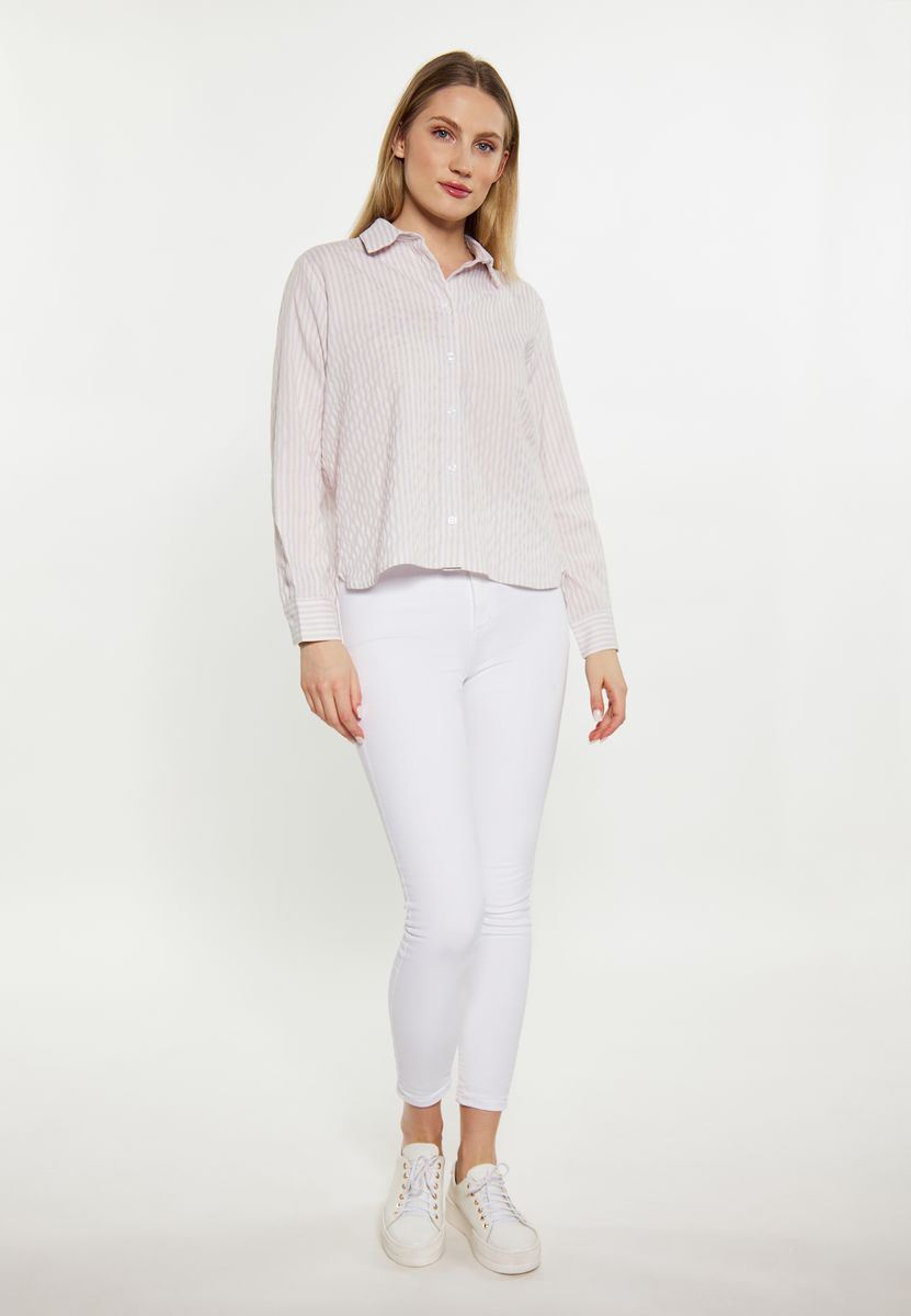 Locker geschnittene gestreifte Bluse