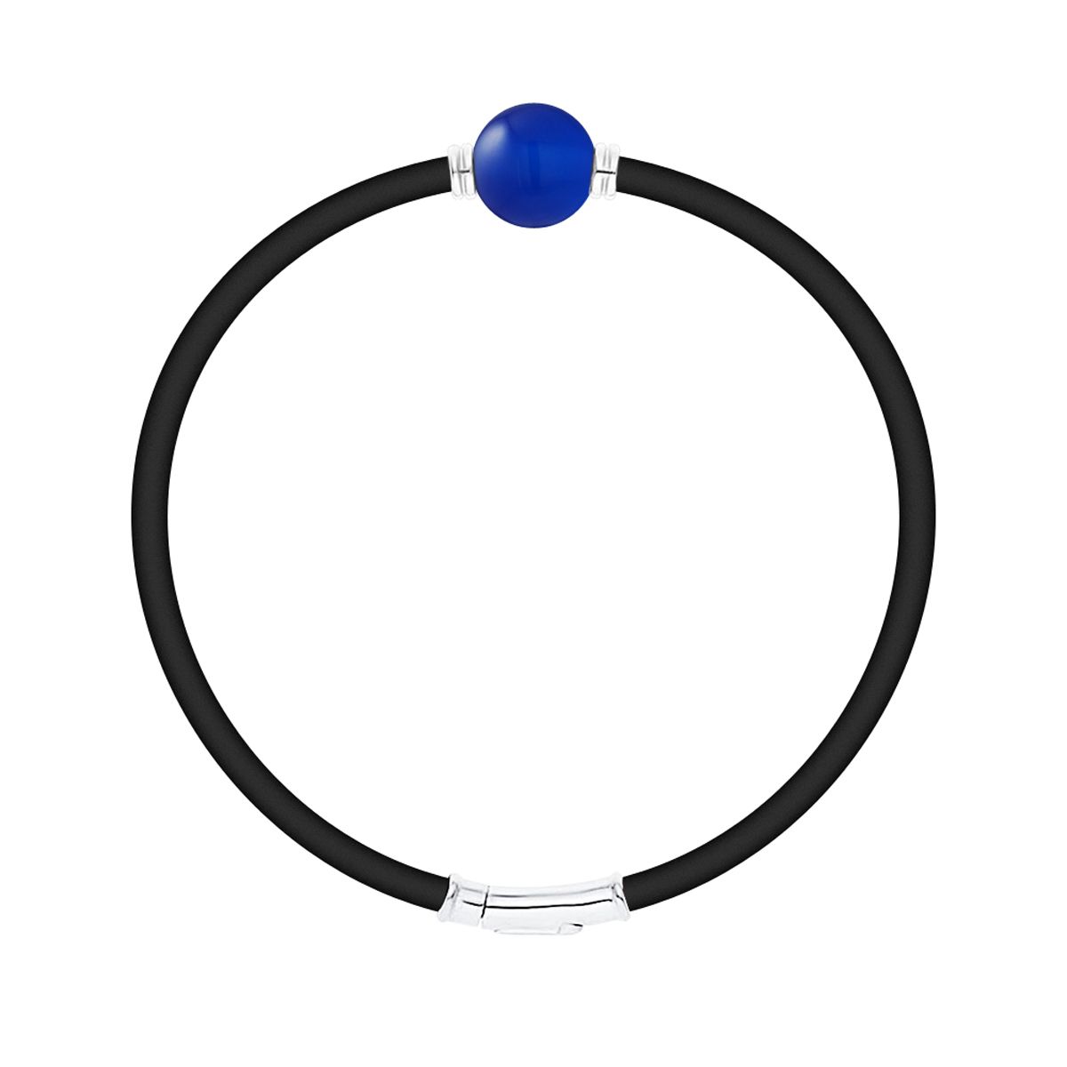 Neoprenarmband Sterling Silber mit Achat
