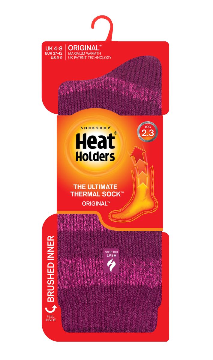 Gestreifte Thermosocken mit Fleece-Futter