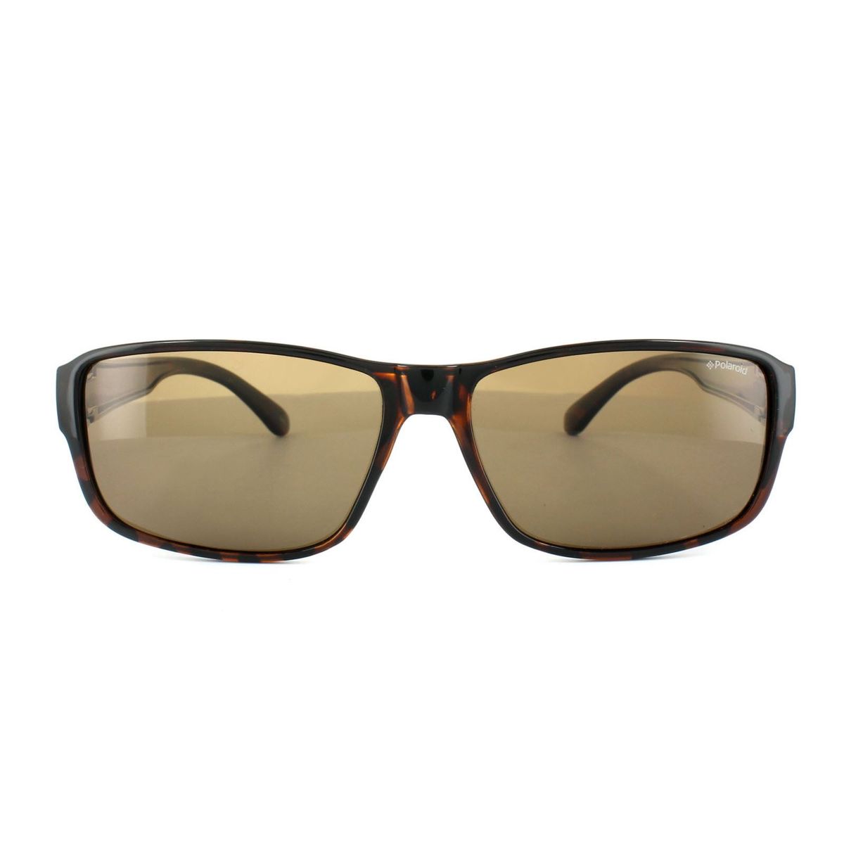 Braune Rechteckige Sonnenbrille mit Schildpattmuster