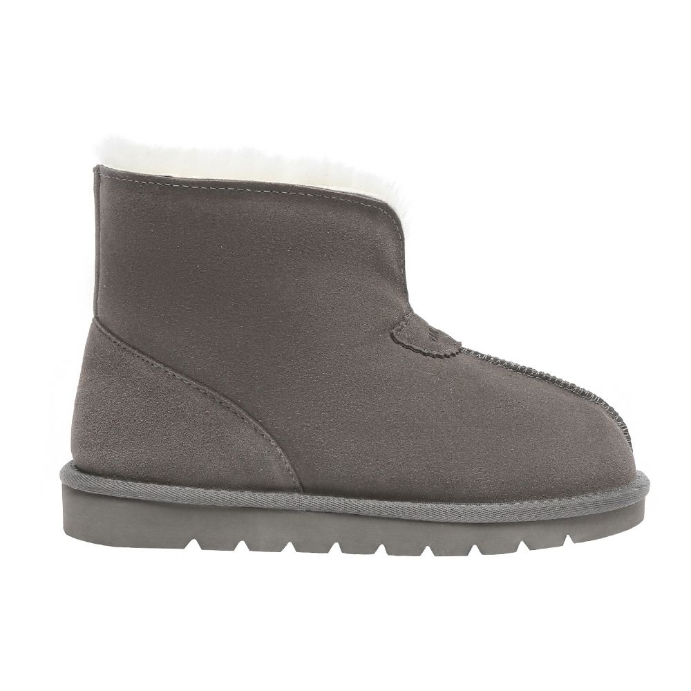 Bequemer Knöchel-Pantoffelstiefel aus Schaffell