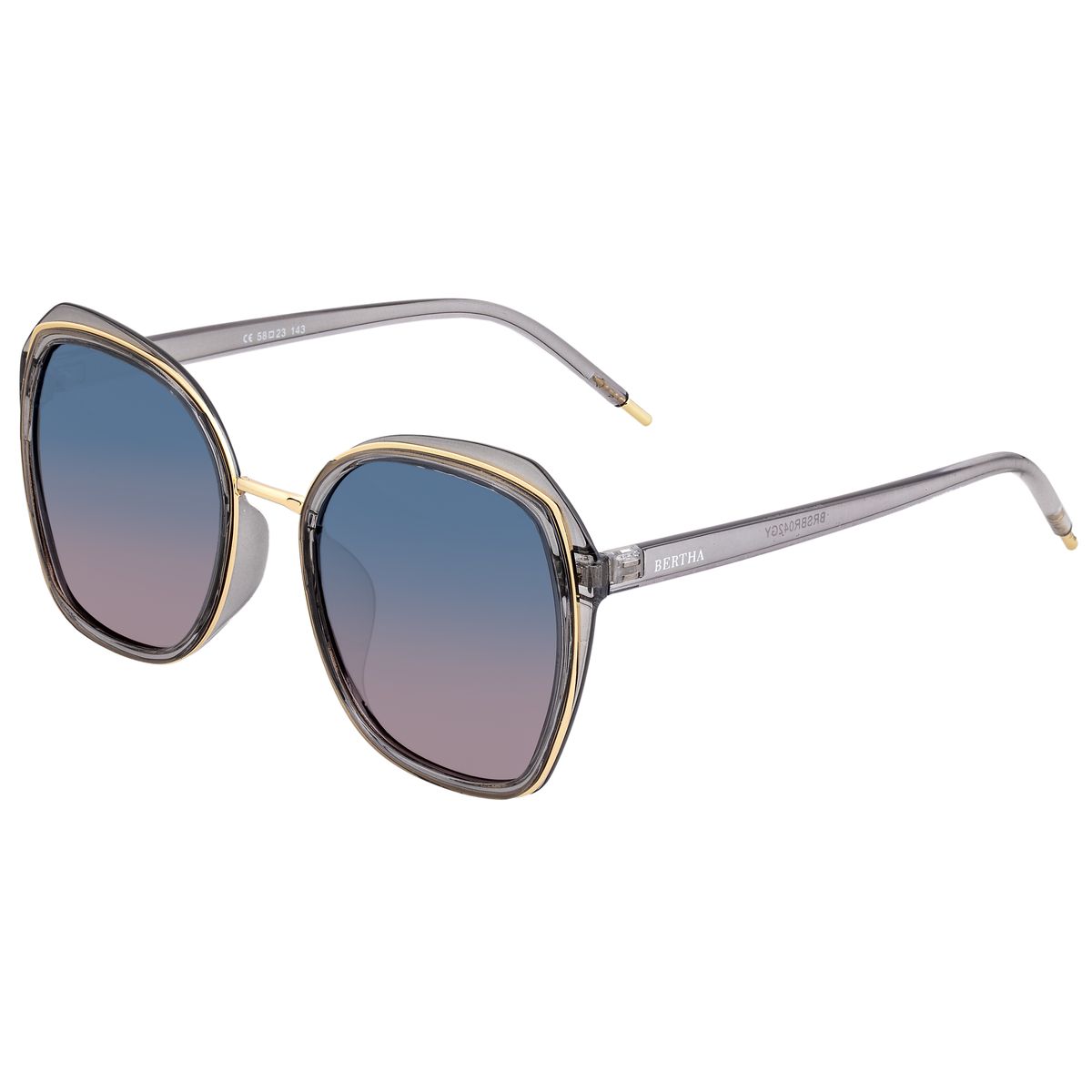 Elegante übergroße Sonnenbrille mit quadratischem Rahmen