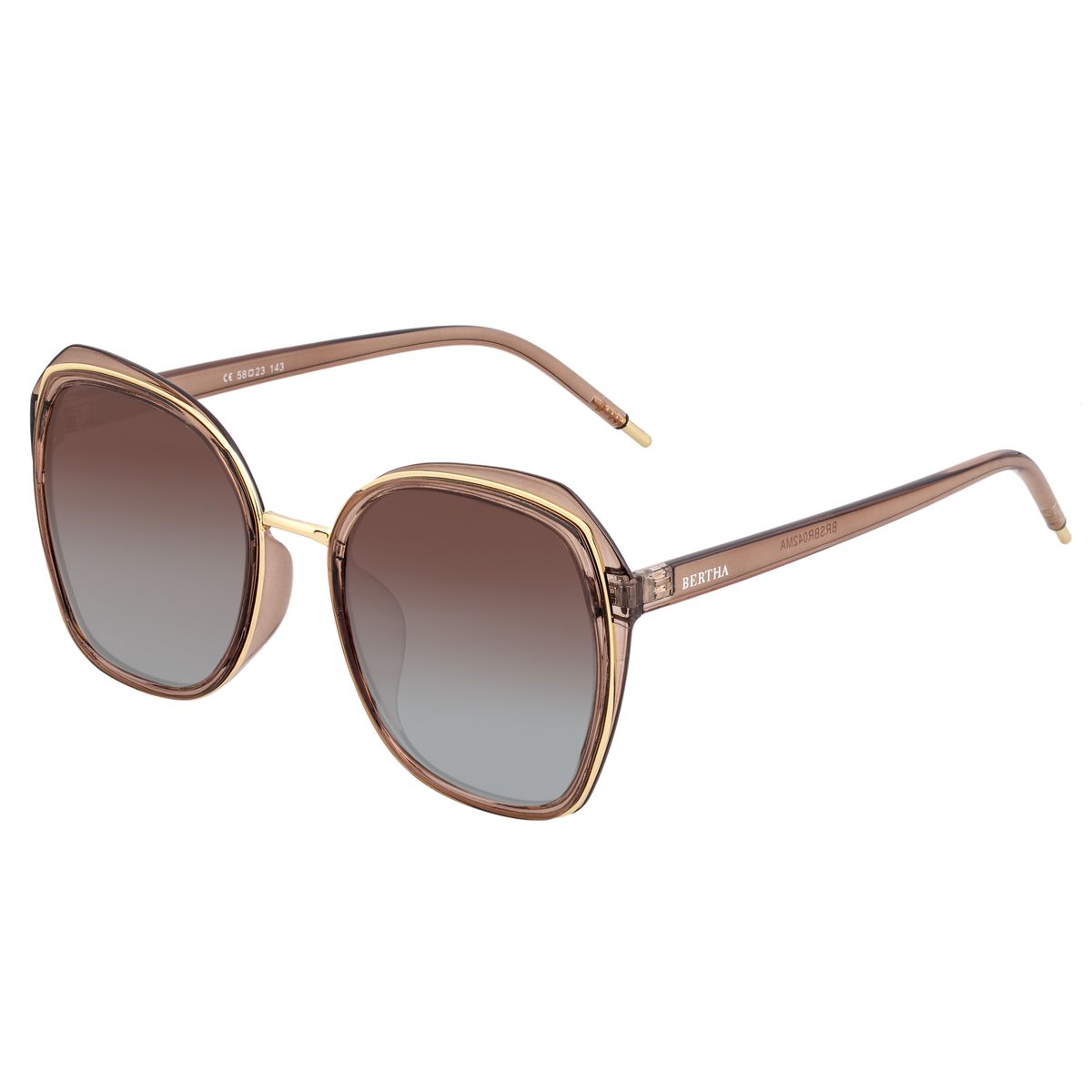 Elegante übergroße Sonnenbrille mit quadratischem Rahmen