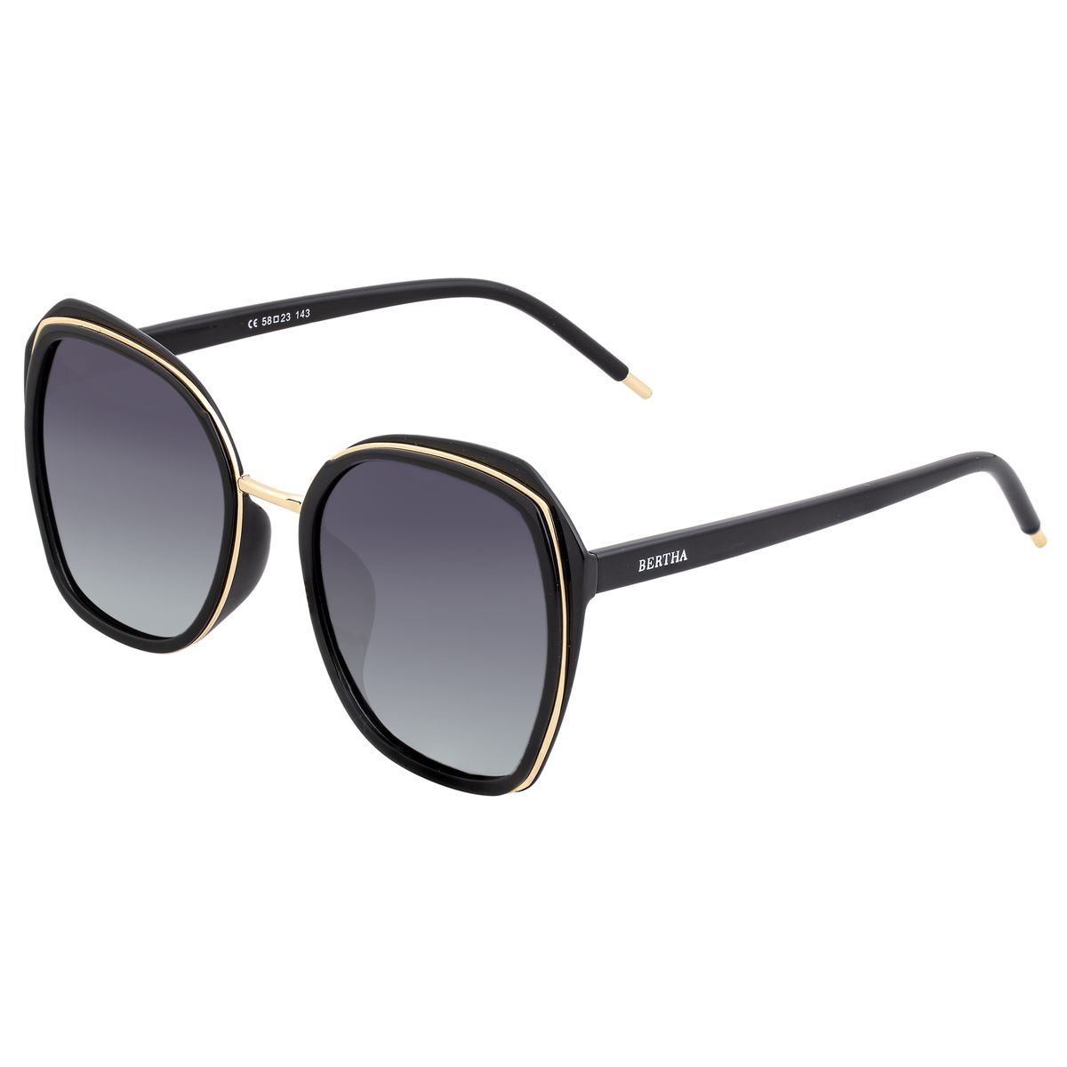 Elegante übergroße Sonnenbrille mit quadratischem Rahmen