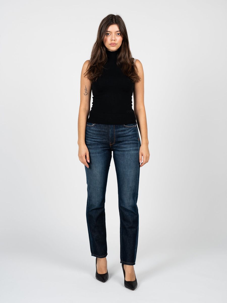 Hoch taillierte Slim-Fit Jeans