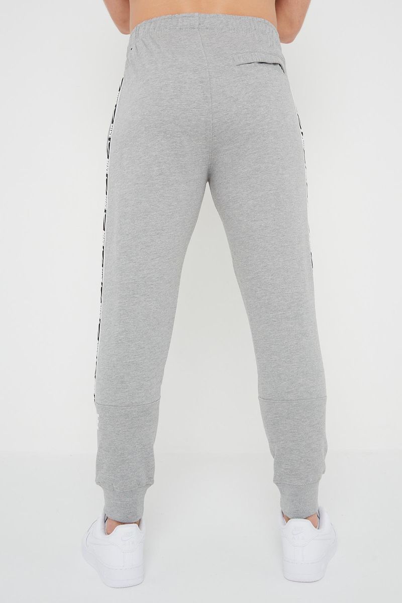 Fleece-Jogginghose mit Logo-Seitenstreifen
