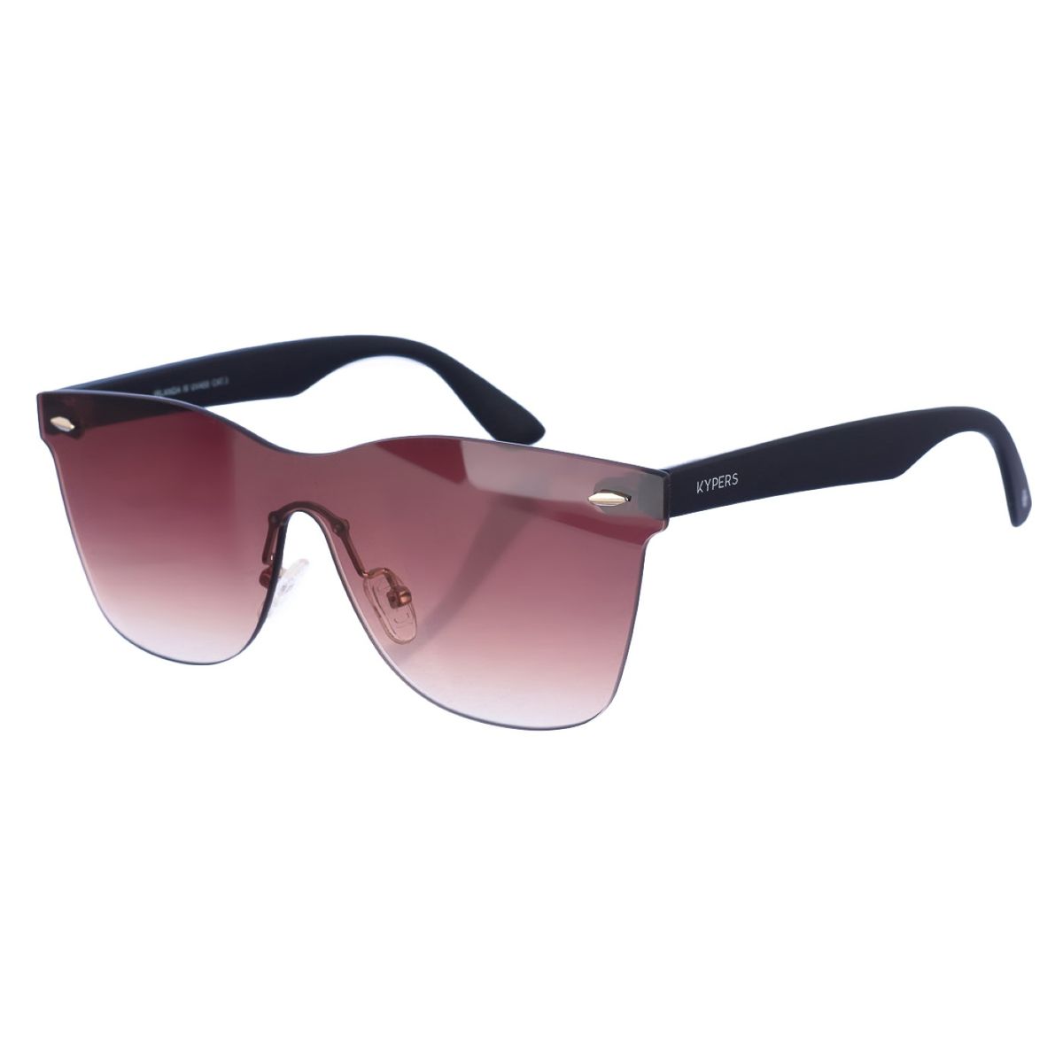 Randlose Schild Sonnenbrille mit orangefarbener Linse