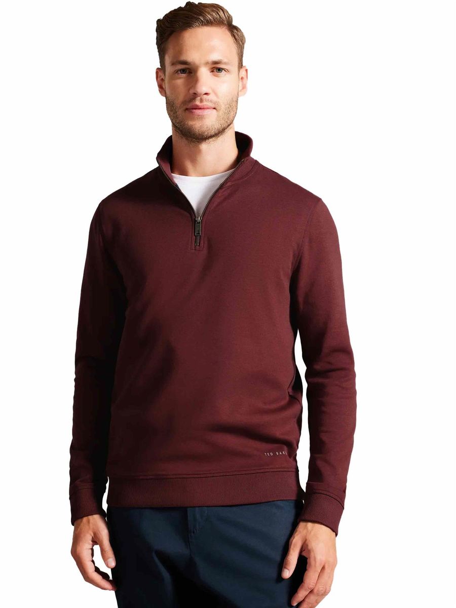Herren Trichterkragen Halb-Zip Sweatshirt