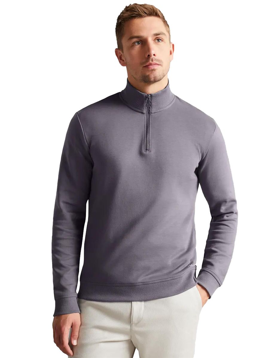 Herren Trichterkragen Halb-Zip Sweatshirt