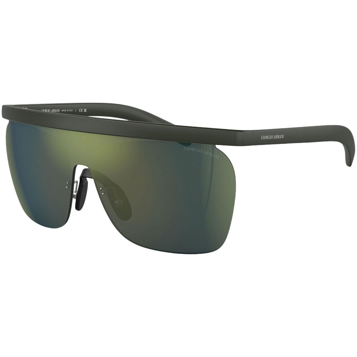 Schild Sonnenbrille mit verspiegelten Gläsern