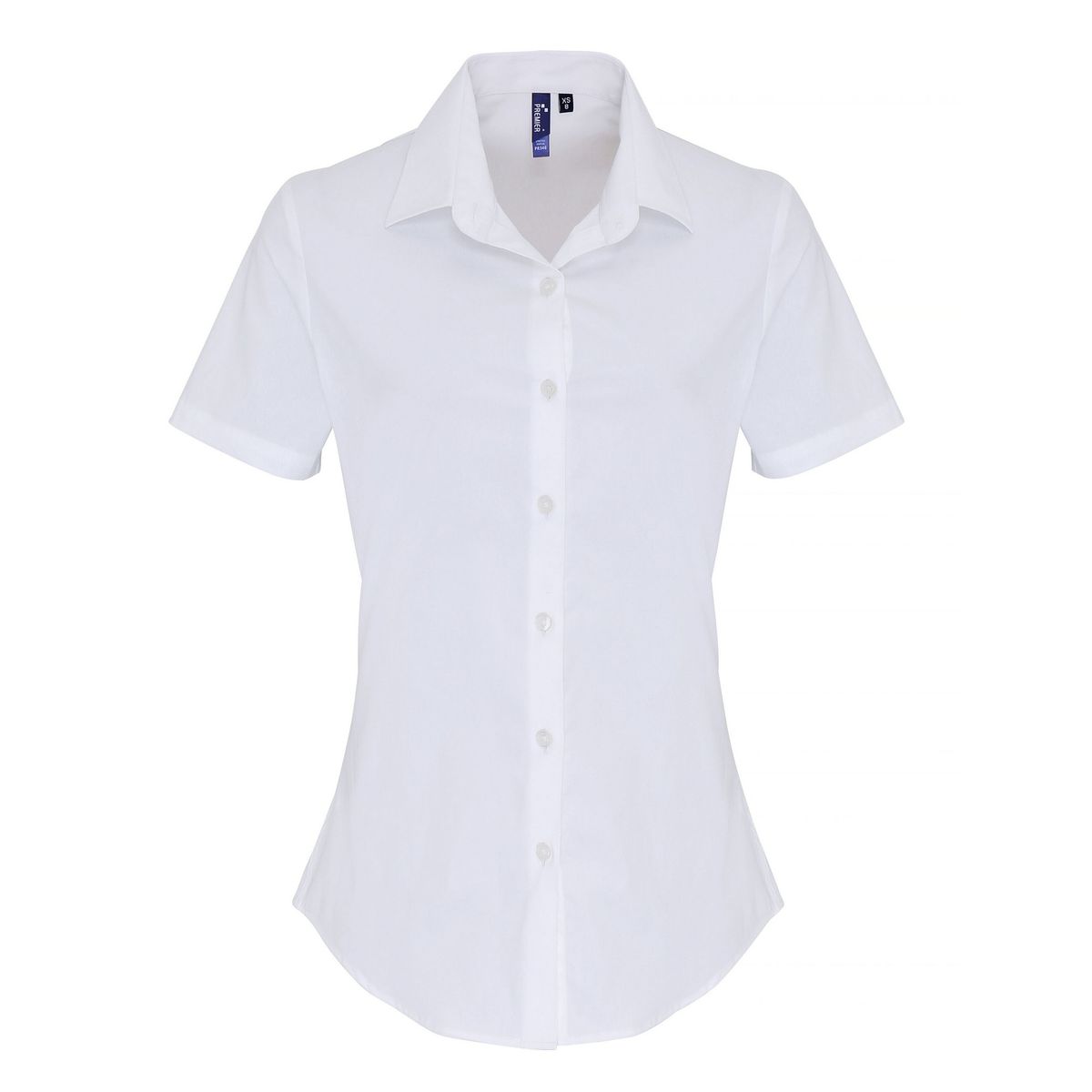 Damen Kurzarm Bluse aus Popeline