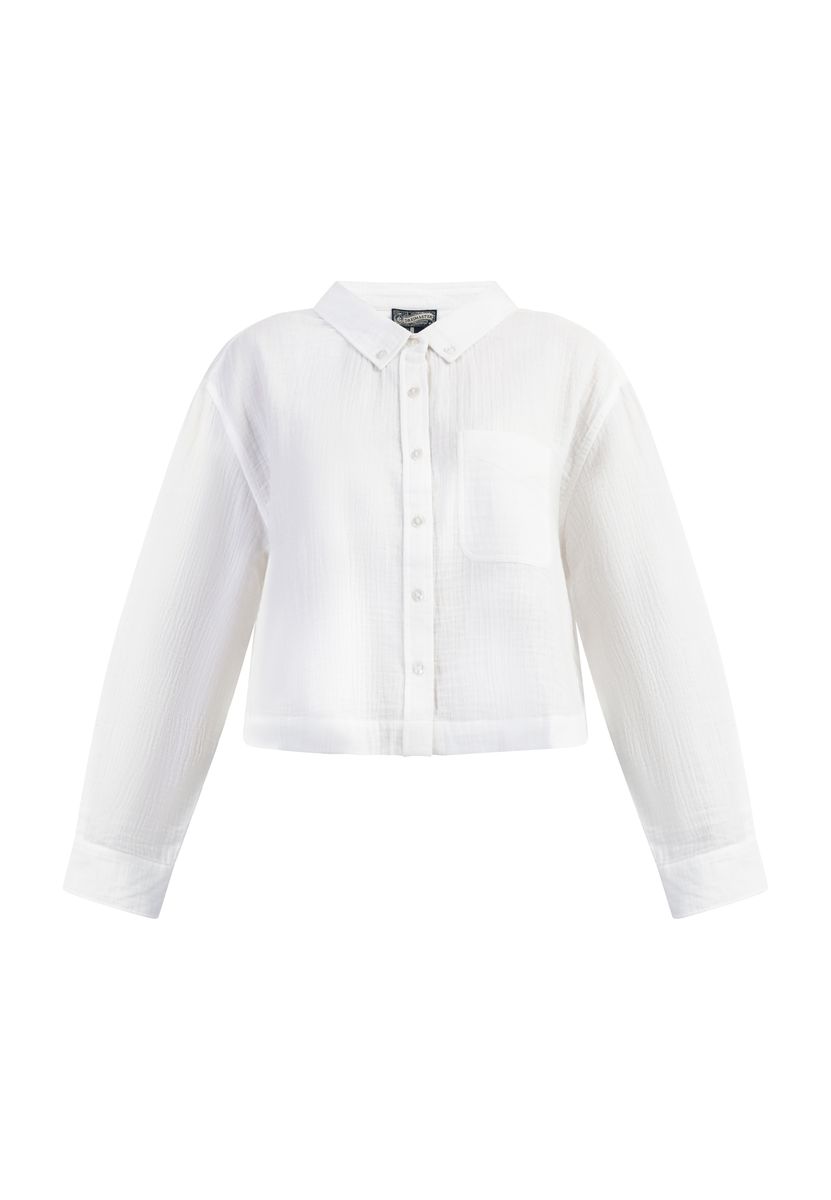 Dreimaster Langarmbluse Damen weiss