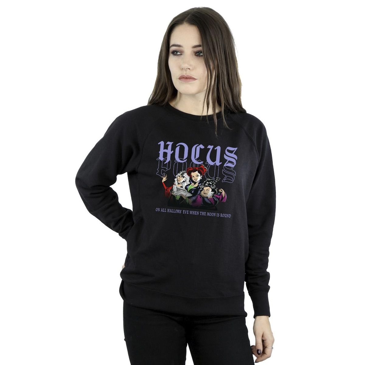 Hocus Pocus Grafik-Sweatshirt mit Rundhalsausschnitt