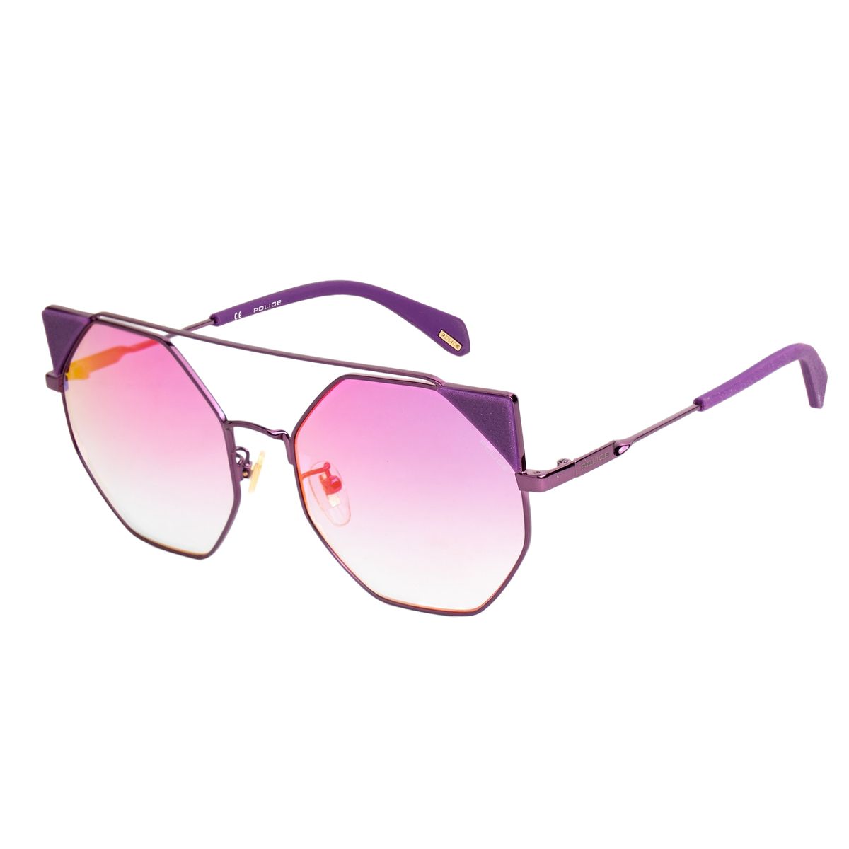 Geometrische Sonnenbrille mit Metallrahmen