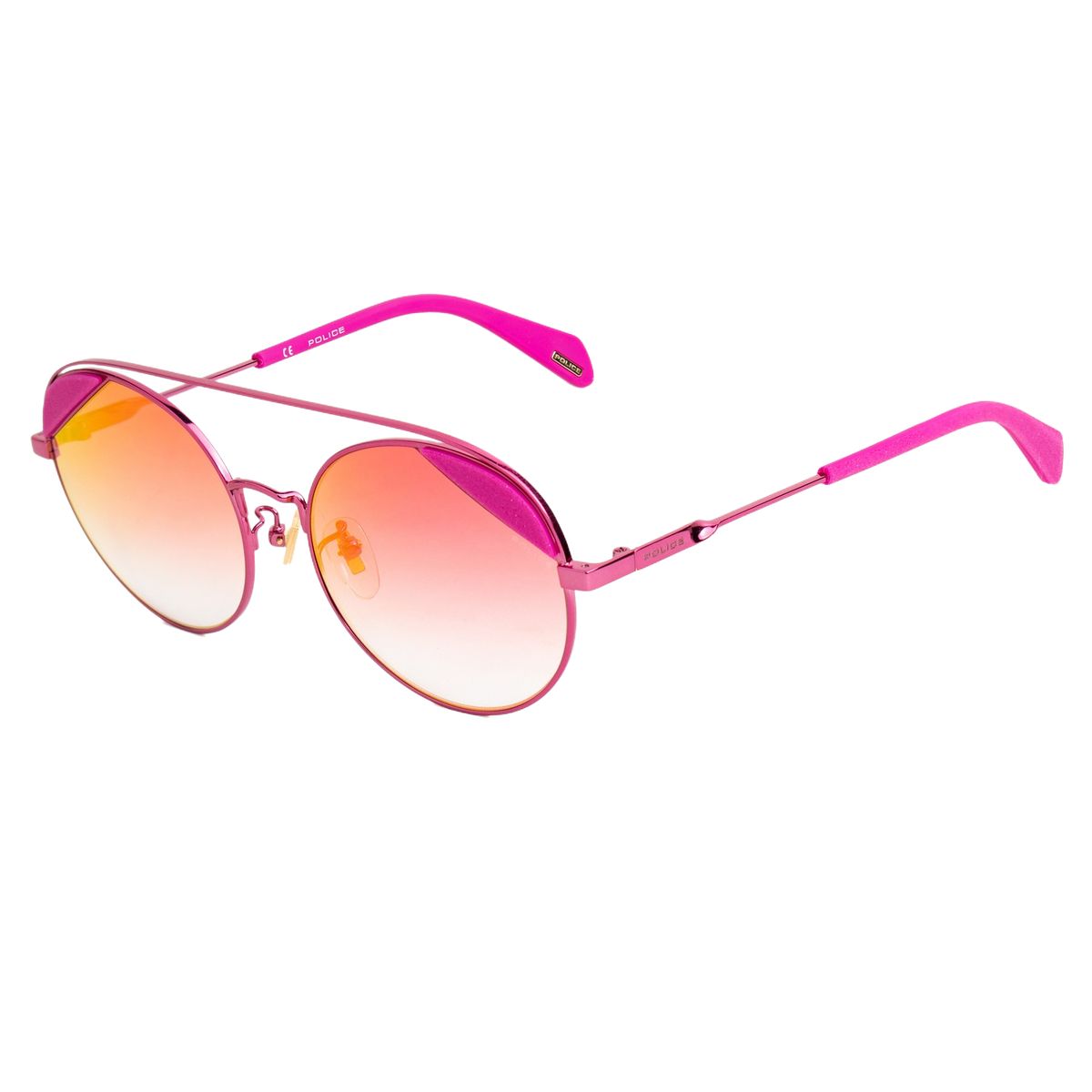 Geometrische Sonnenbrille mit Metallrahmen